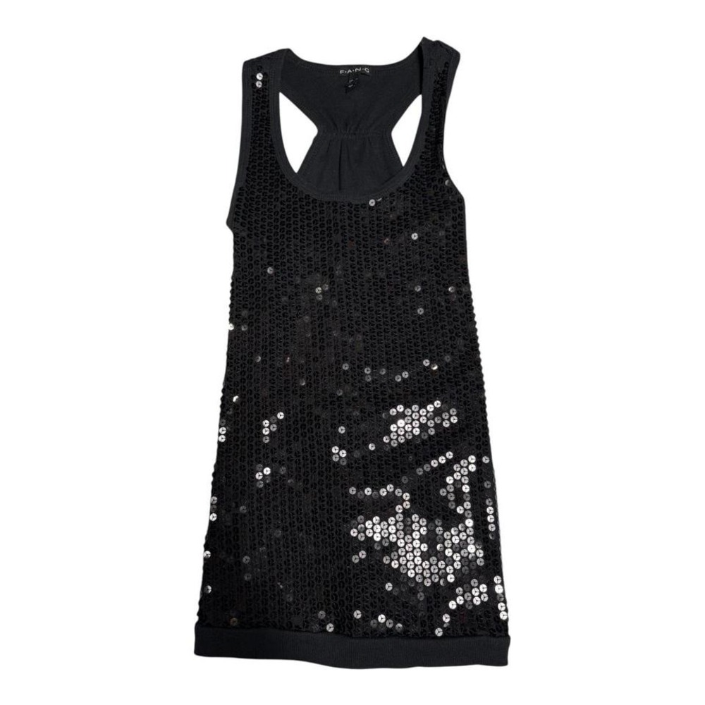 Y2K‎ Black sequin tank top